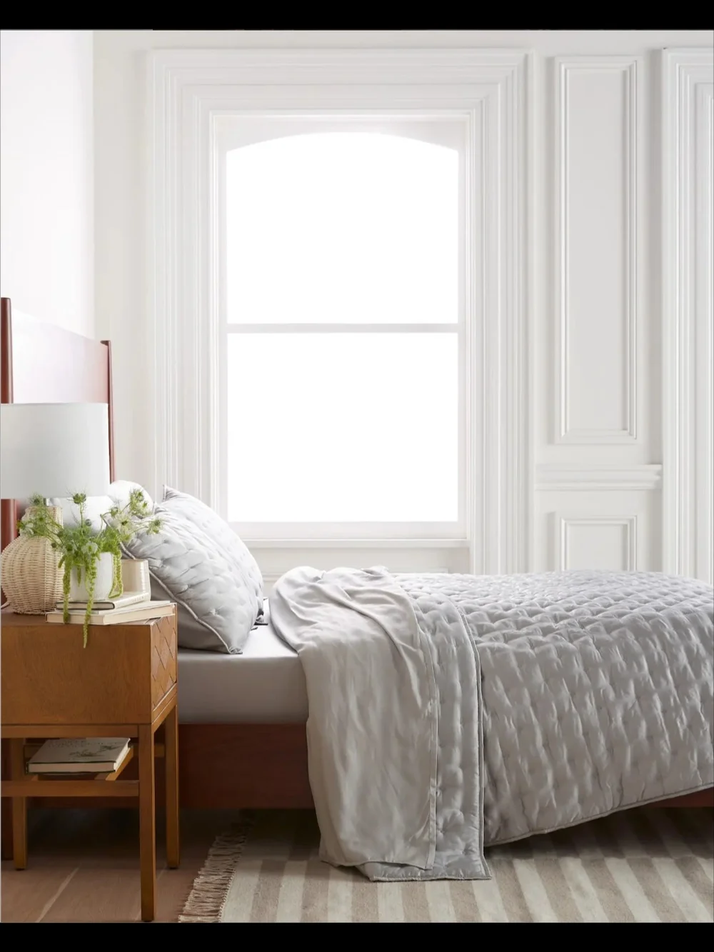 Quince Bamboo Dream Quilt King Cal King Light Grey
